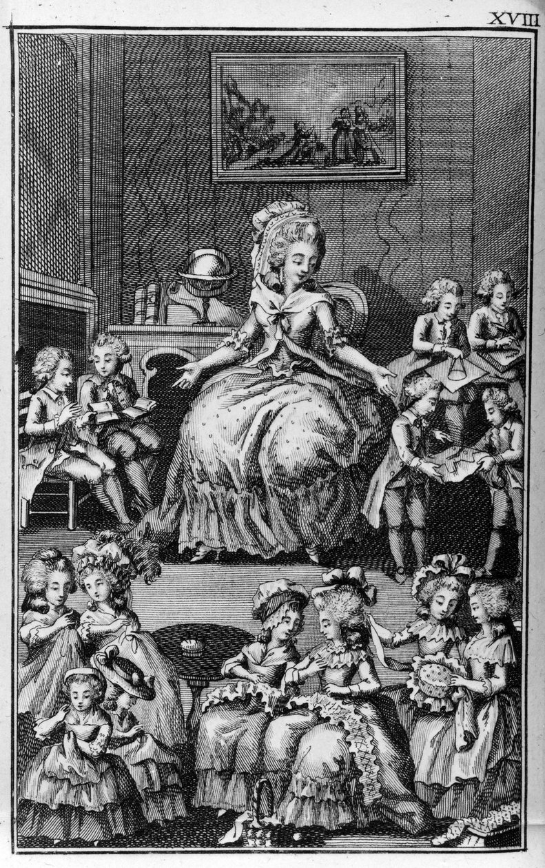 ルイ・ビネ（1744-1800）によるニコラ・エドメ・レスティフ・ド・ラ・ブルトンヌの著書『Les Parisiennes』、または『XL General Characters Taken in the Modern Moors, fit to serve a l