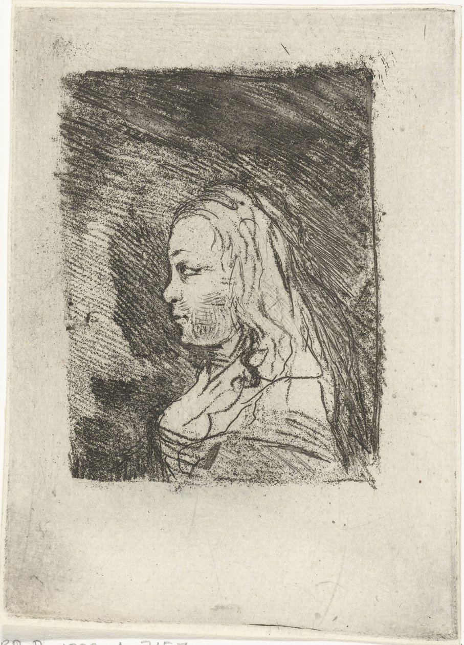 左の横顔の若い女性のバスト 作： Louis Bernard Coclers
