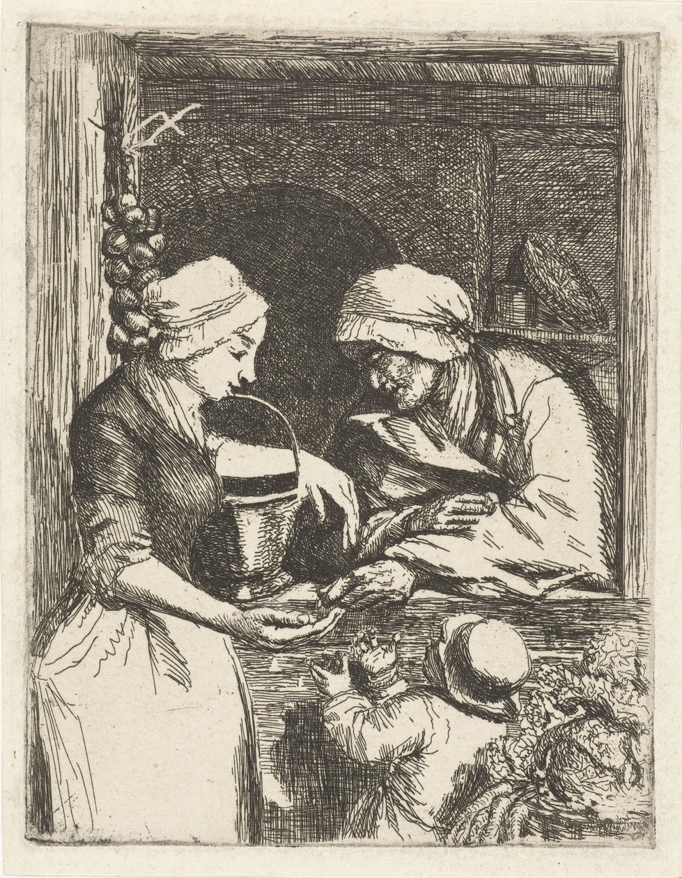 野菜売り 作： Louis Bernard Coclers