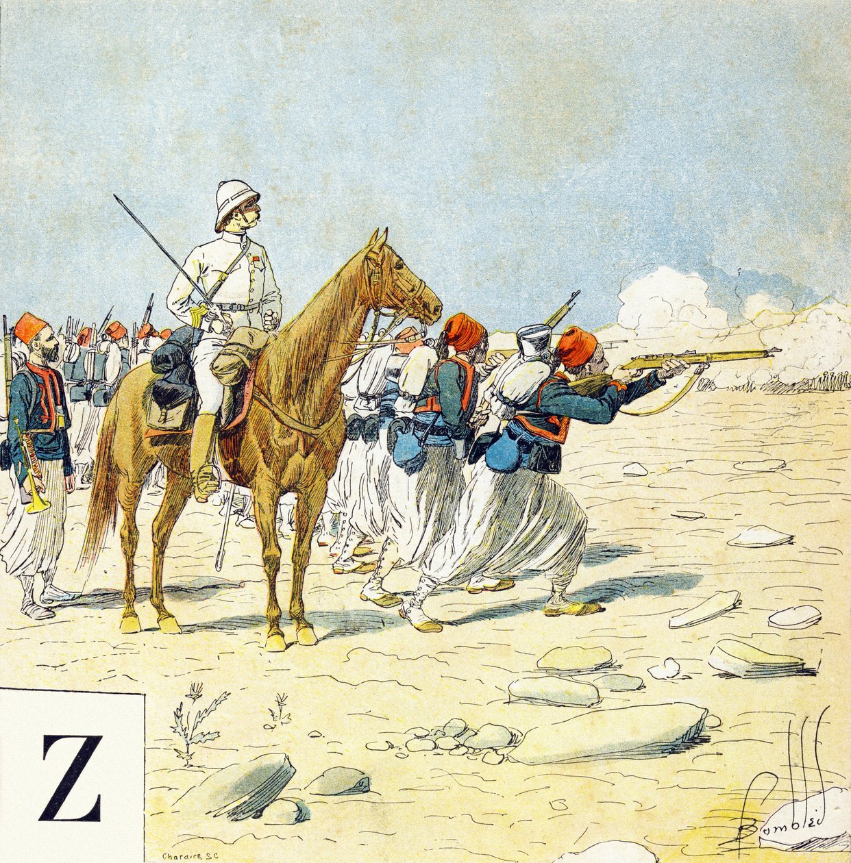 文字Z：Zouaves, "Je serai soldat" (Iwill be a soldier) - Military alphabet 作： ルイ・チャールズ・ボンブル
