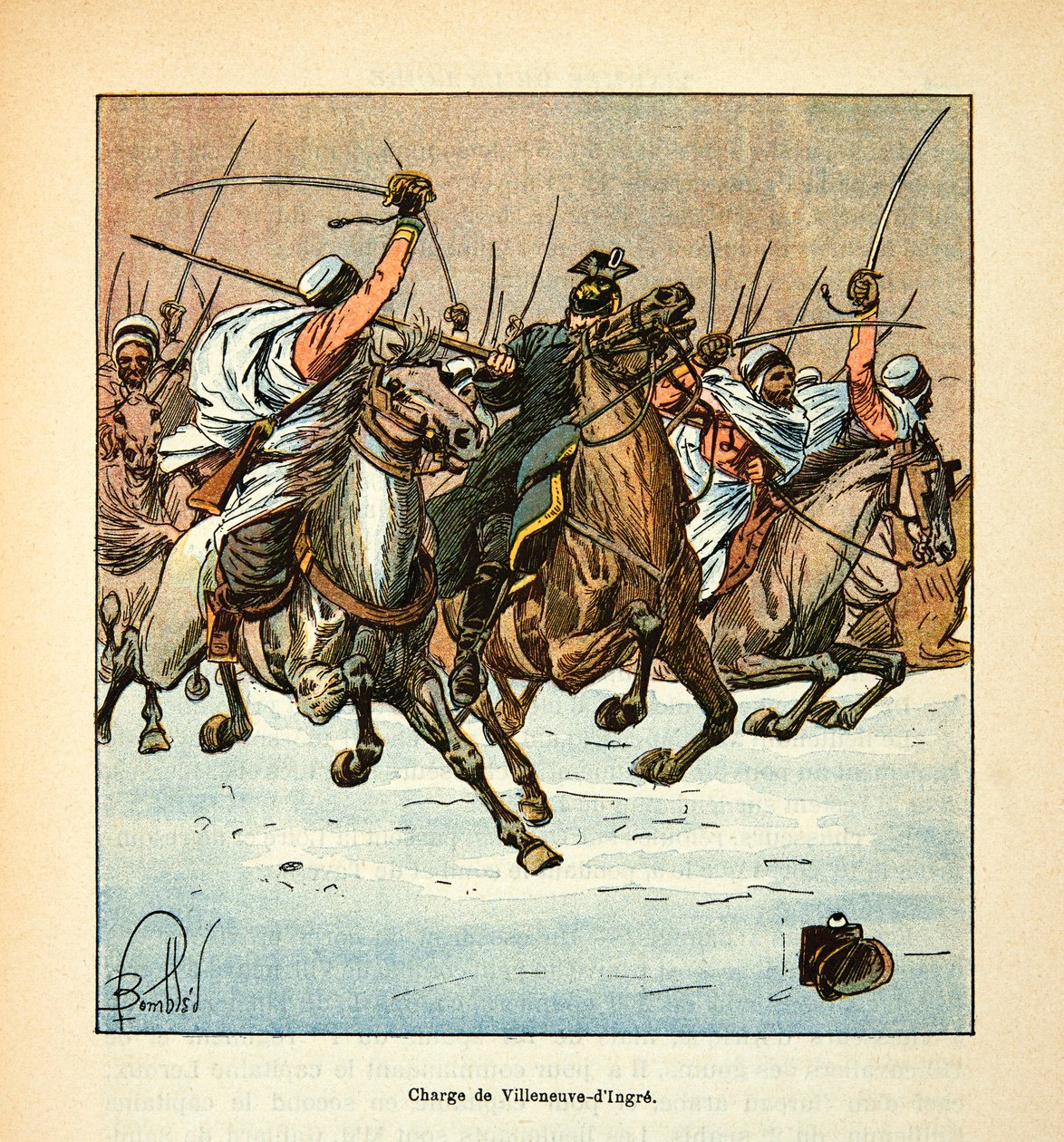 ルイ・ボンブルド（1862-1927）が絵を描いたグルネストことウジェーヌ・セルジャンの「ロワール軍」（独仏戦争、1870年から1871年のキャンペーン）。12月4日のVilleneuve d