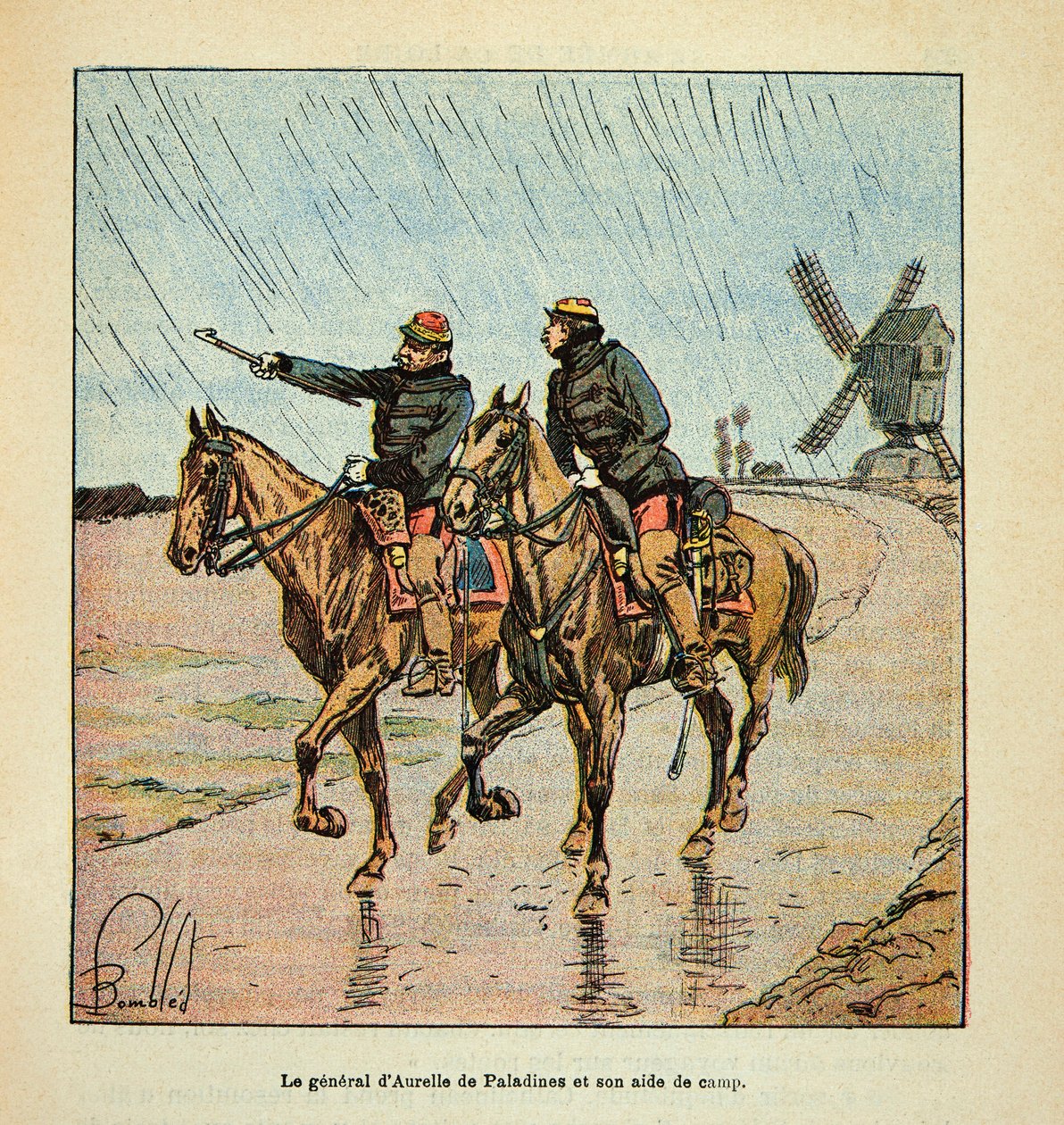 ルイ・ボンブルド（1862-1927）が挿絵を描いたグルネストことユージン・セルジュの「ロワール軍」（独仏戦争、1870年から1871年のキャンペーン）。d