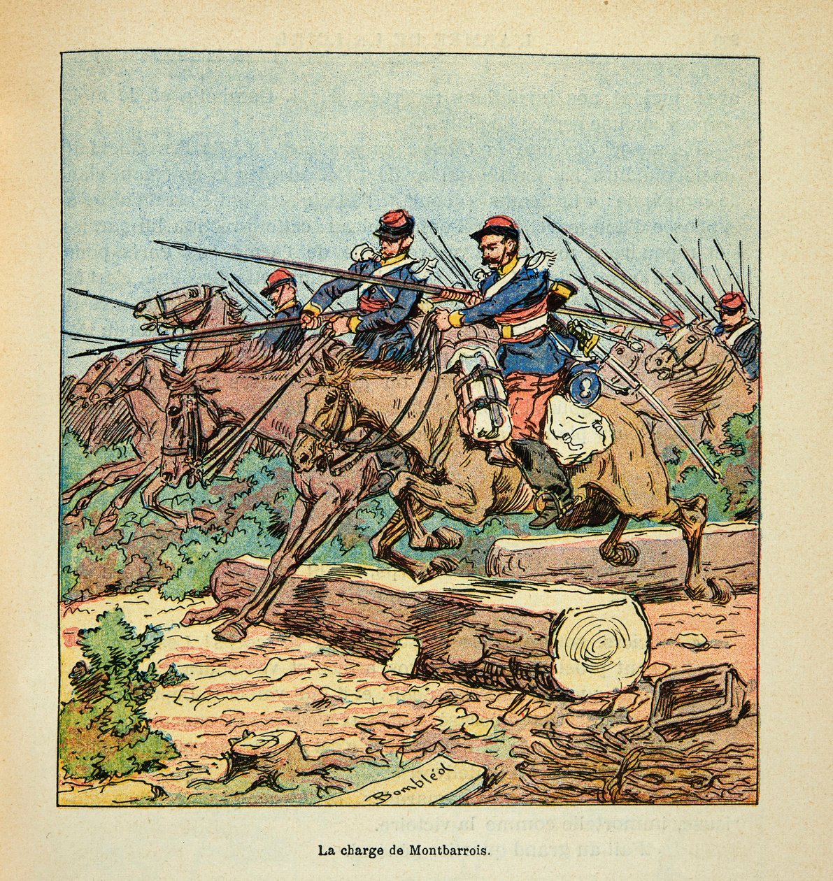 Eugene Sergent, dit Grenest, illustrated by Louis Bombled (1862-1927) の「The Armee of the Loire」（独仏戦争、1870年から1871年のキャンペーン）。ラドンの戦い（11月22日 作： ルイ・チャールズ・ボンブル