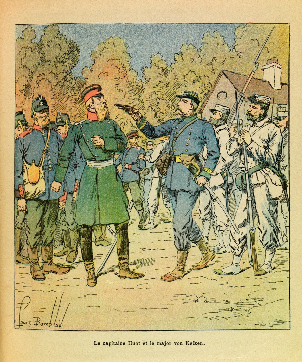 Louis Bombled（1862-1927）が描いたEugene Sergeant, dit Grenestの東部軍（独仏戦争；1870年から1871年のキャンペーン）。Franche Comteでは、Huot Freicinersの隊長が1870年10月30日のRazeの手の際にVon Kelken少佐を捕らえ、Pr 作： ルイ・チャールズ・ボンブル