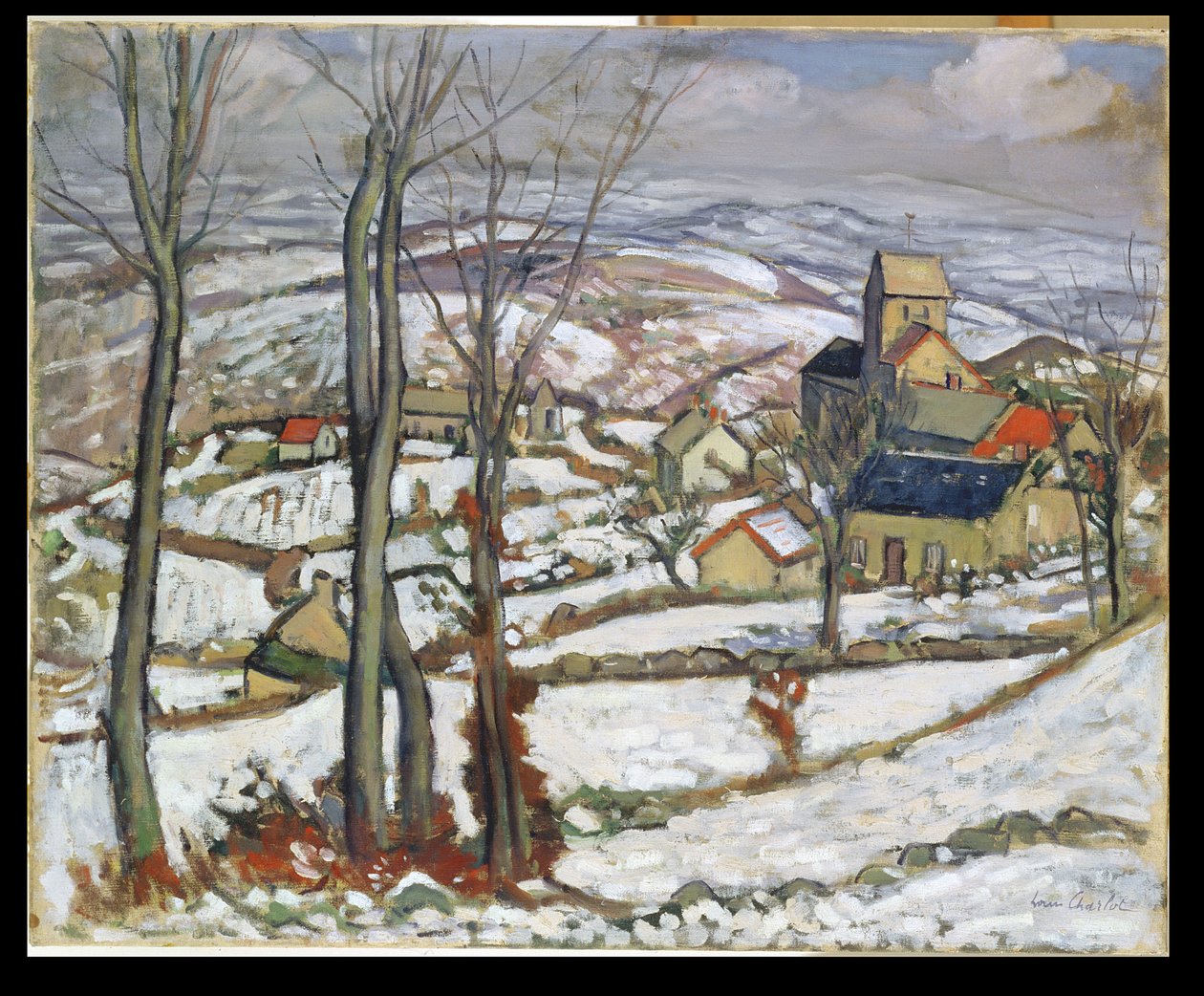 雪の村、1910-11年頃（キャンバスに油彩） 作： ルイシャーロット