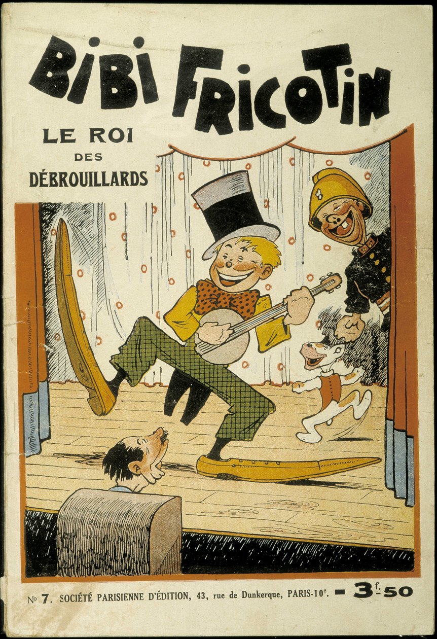 ビビ・フリコタン、ハスラーの王様（ステージでバンジョーを演奏） - N° 7の表紙。ルイ・フォルトン（1879-1934）作 作： ルイ・フォートン