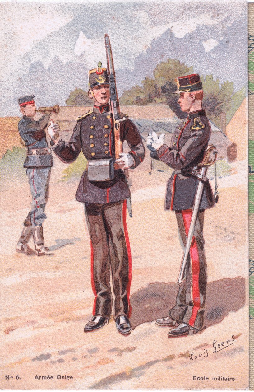 軍事学校、はがき、1920年代 作： ルイス・ゲンズ