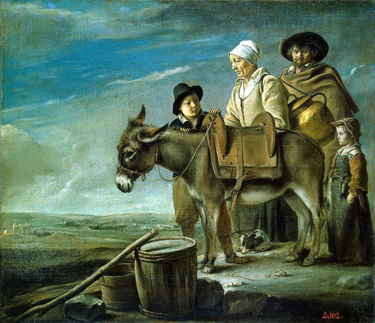 フランス語：La Famille de la laitière ミルクメイドの家族 作： ルイ・ル・ナン