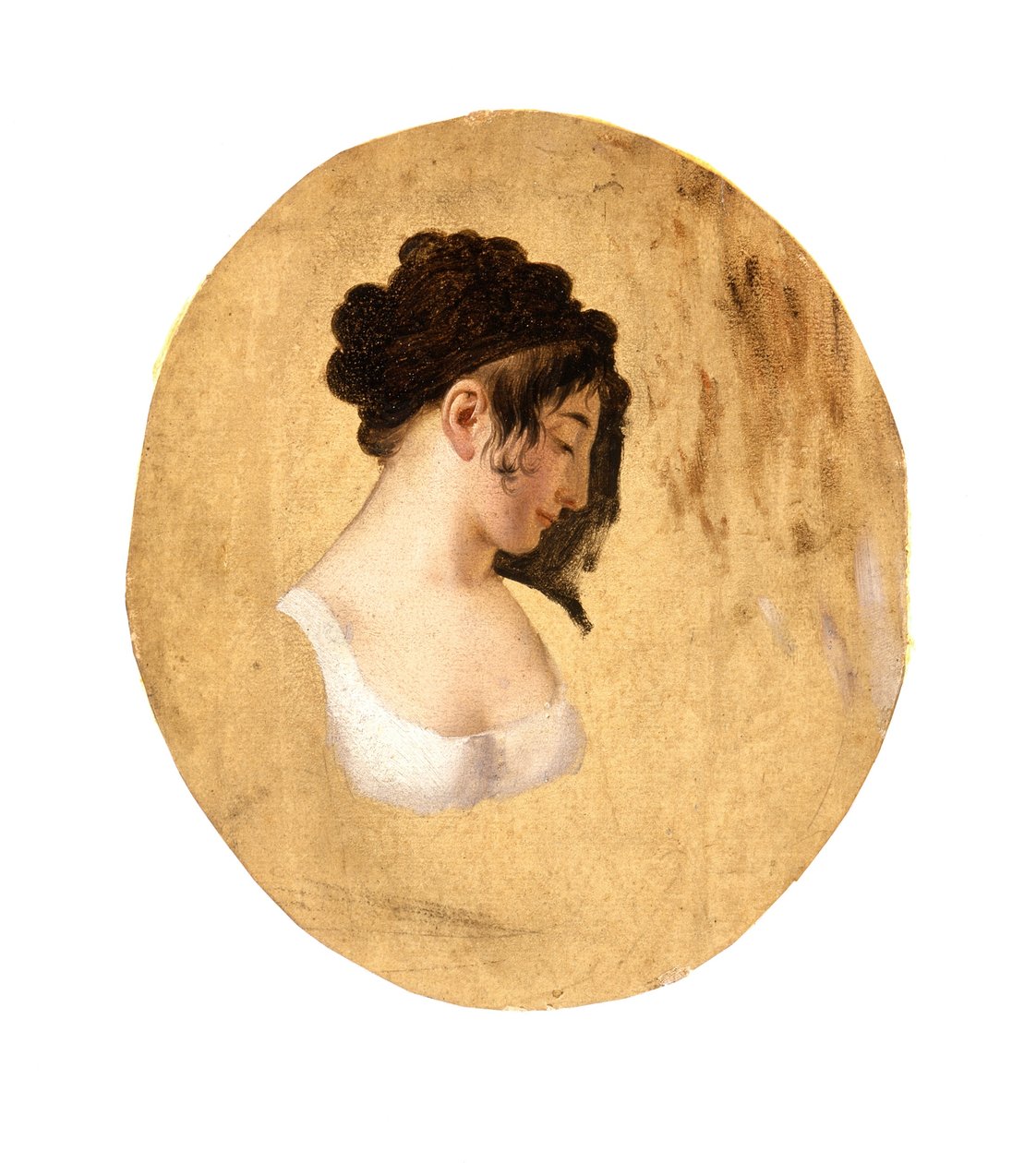 若い女性の頭の輪郭、c.1794（キャンバス上の油彩） 作： ルイレオポルドボイリー