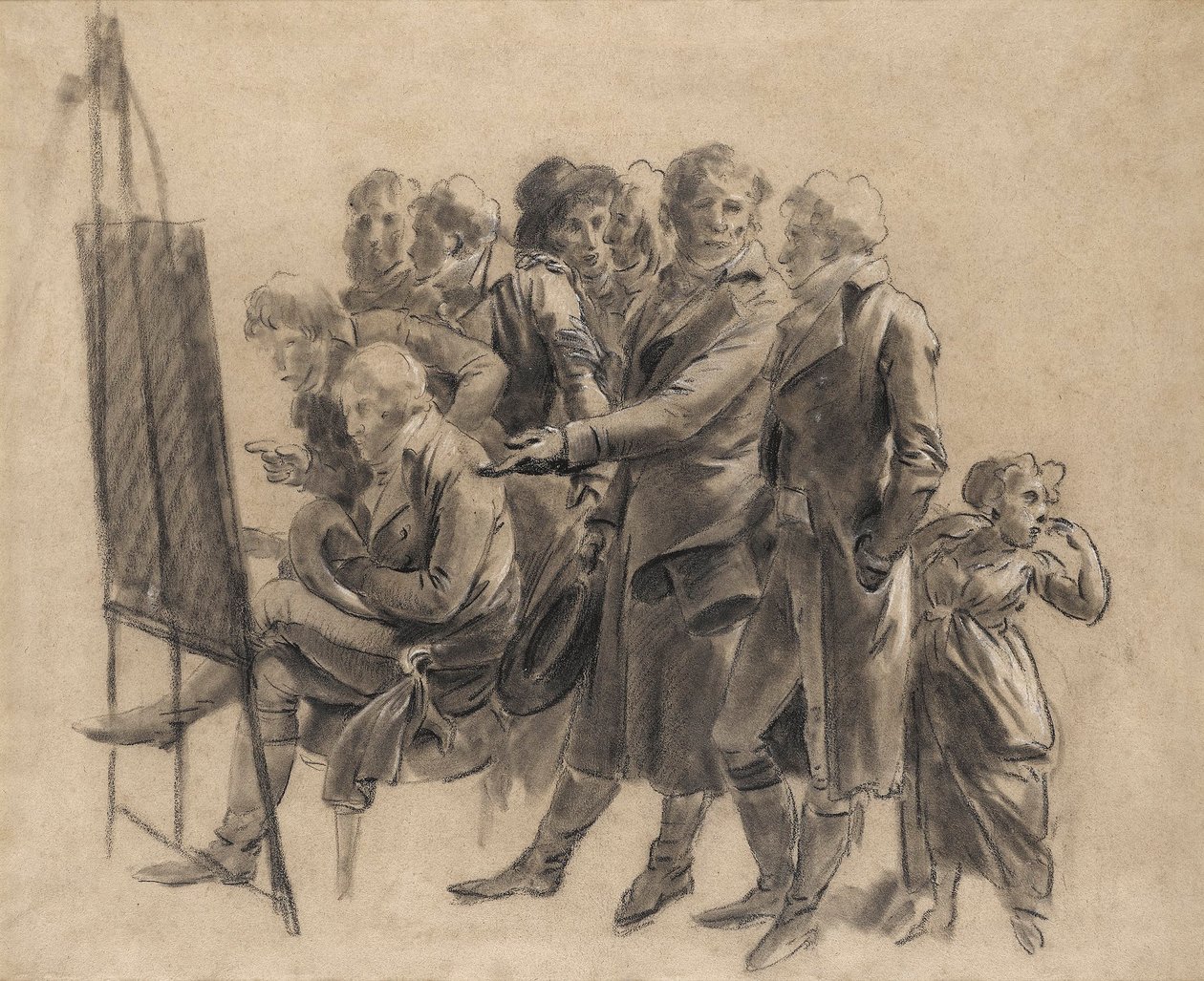 Louis-Léopold Boilly - 芸術家たちの会合（スケッチ） 作： ルイレオポルドボイリー