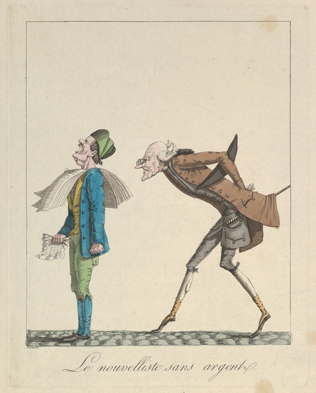 Le Nouvelliste Sans Argent、1814年。 作： Louis Maleuvre