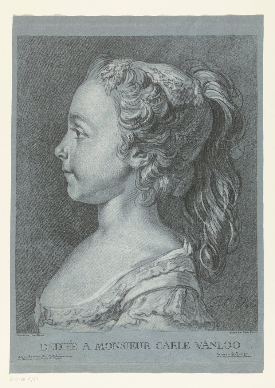 若い女の子の肖像画 Tete de jeune fille 作： ルイ・マリン・ボネット