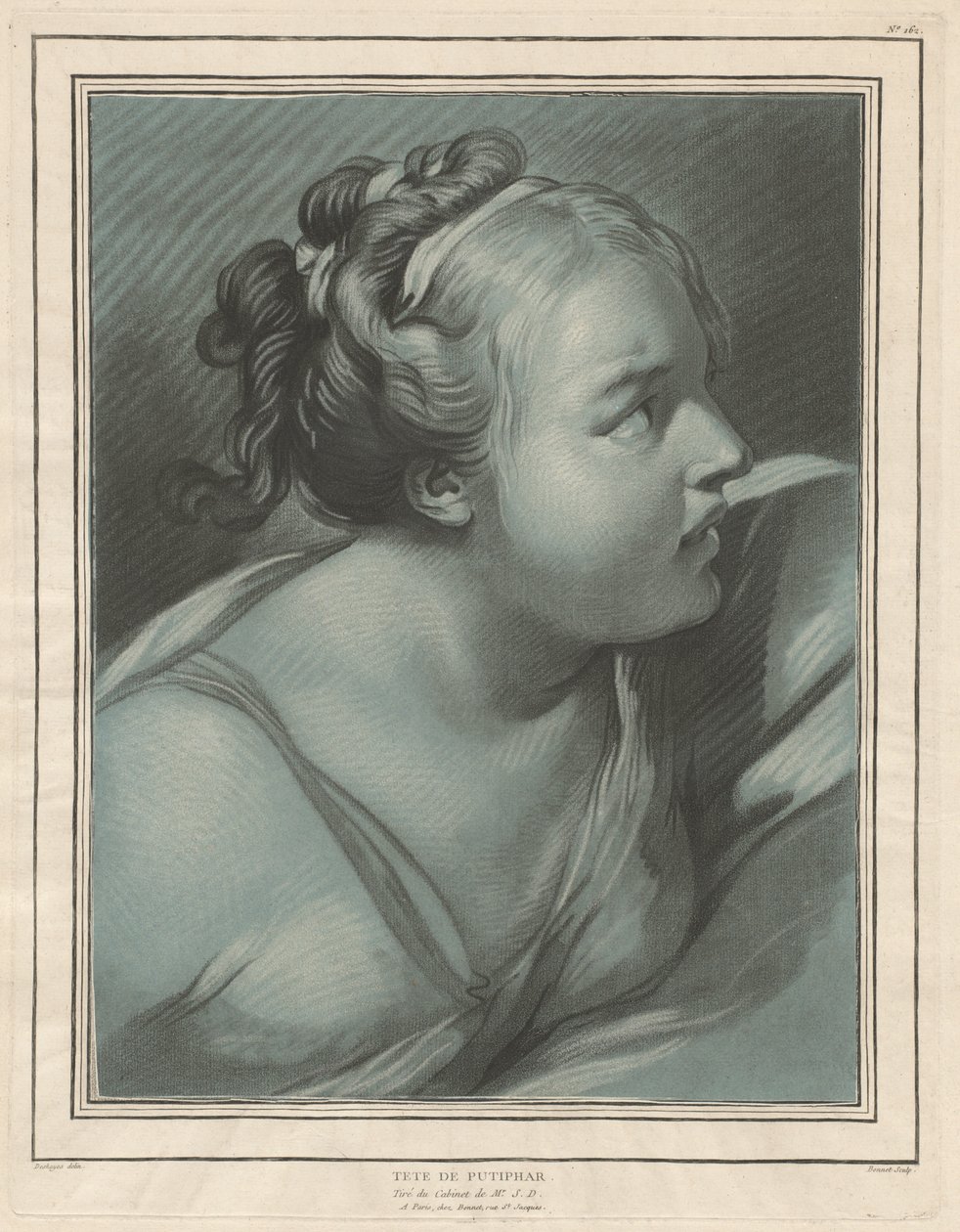 Tête de Putiphar ポティファルの妻の頭、1773 年。 作： ルイ・マリン・ボネット