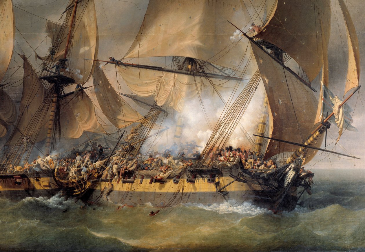 12月14日、フランスのフリゲート艦 "La Bayonnaise "とイギリスのフリゲート艦 "L