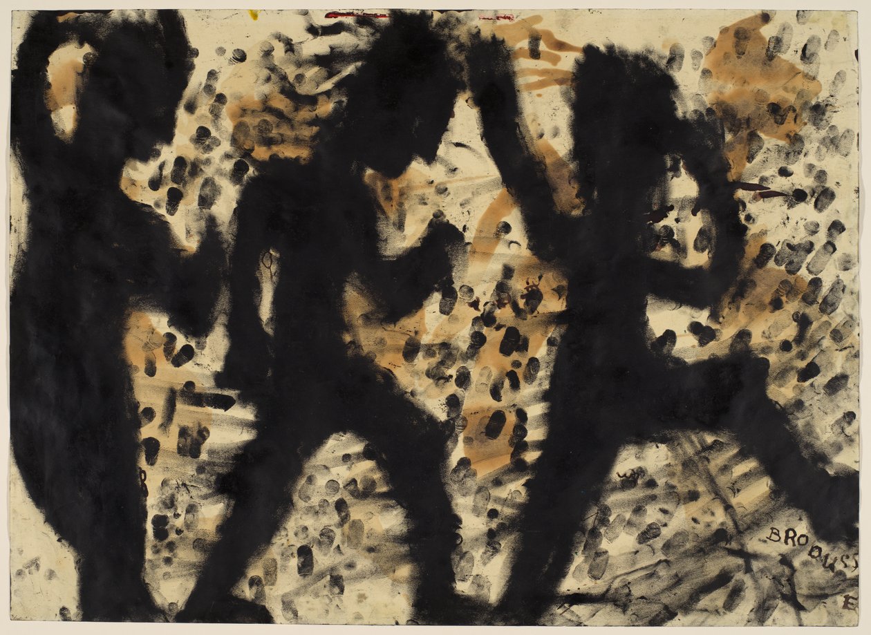 Brousse and Frapper、recto、c.1937-1942（紙に油性ガッシュとインク） 作： ルイ・ソッター