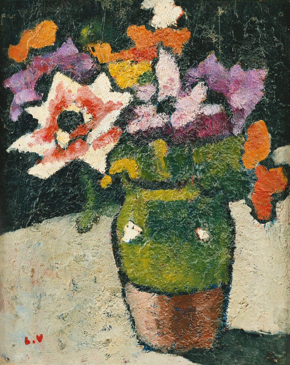 花瓶の花; 花瓶の花の花束 作： ルイ・ヴァルタ