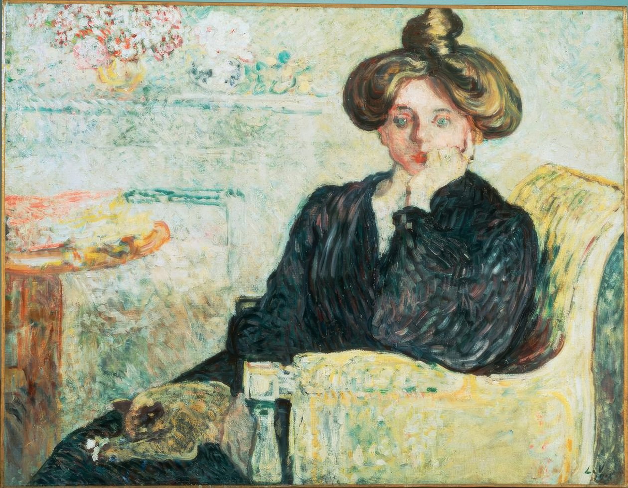 ルイ・ヴァルタット《物思いにふける女性》／油彩・カンヴァス 1903年 作： ルイ・ヴァルタ