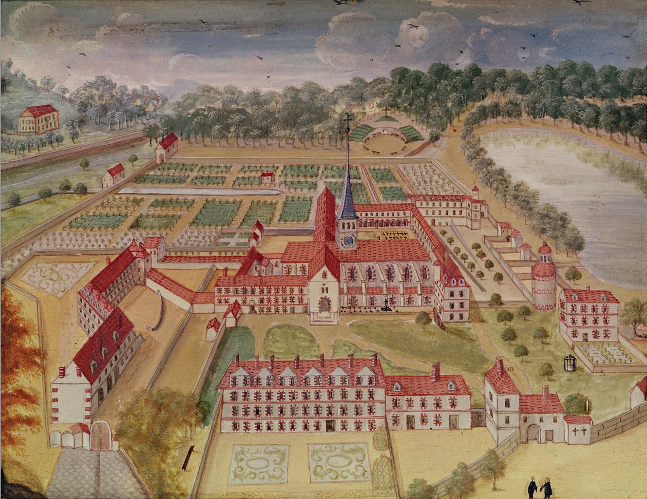 &39;l&39;Abbaye de Port-Royal&39;からの修道院の概観、1710年頃 作： ルイーズマドレーヌコーチン
