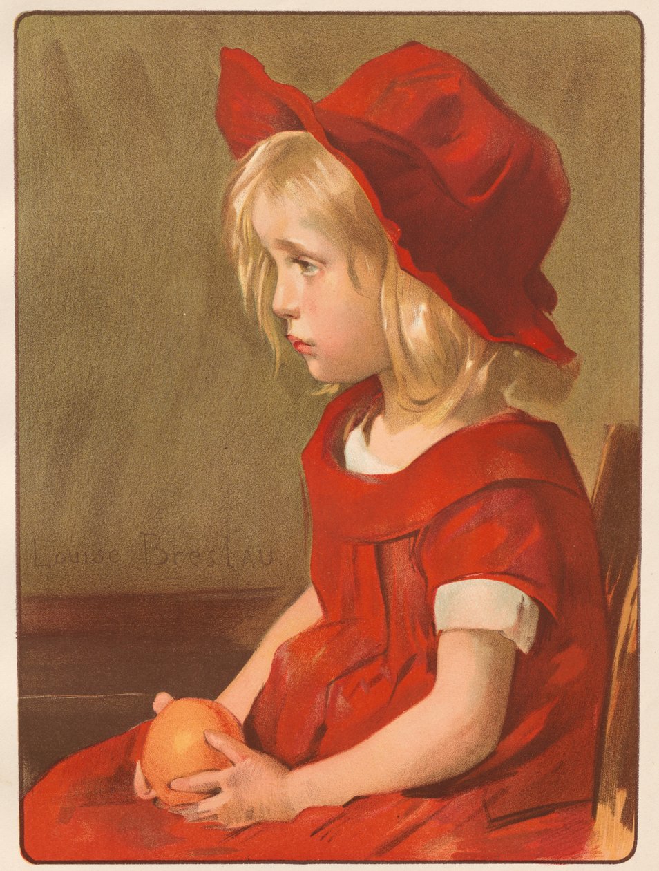 オレンジを持つ少女、1899年。 作： ルイーズヴロツワフ