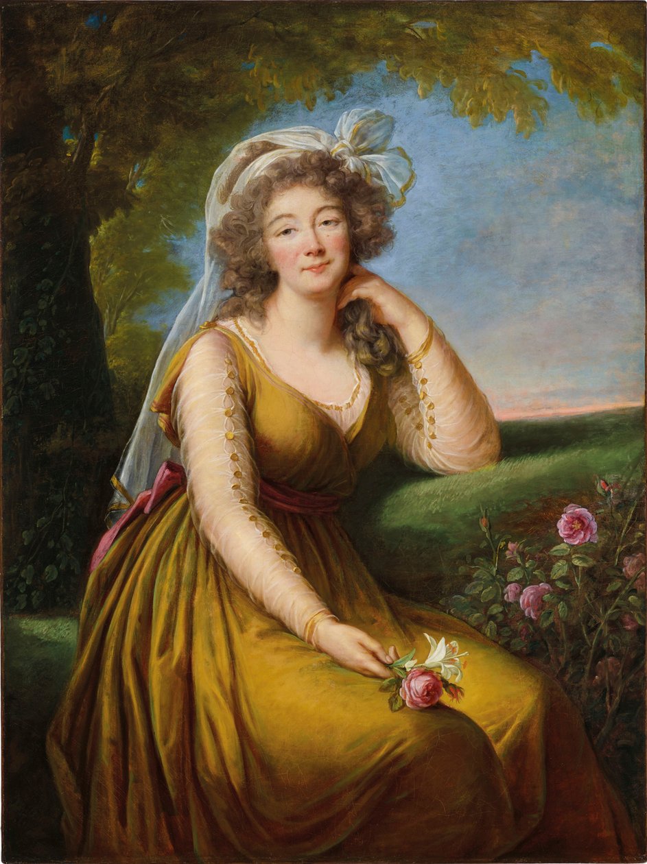 ジャンヌ・ベキュ、デュ・バリー伯爵夫人 1743-1793。 作： Elisabeth Louise Vigee Lebrun