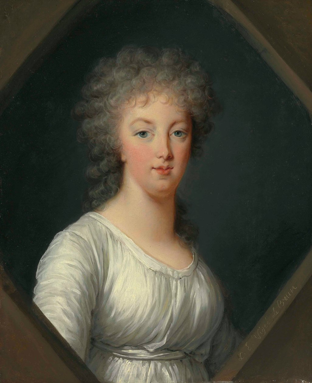マリー・アントワネットの肖像 1755-1793, 1800. 作： Elisabeth Louise Vigee Lebrun