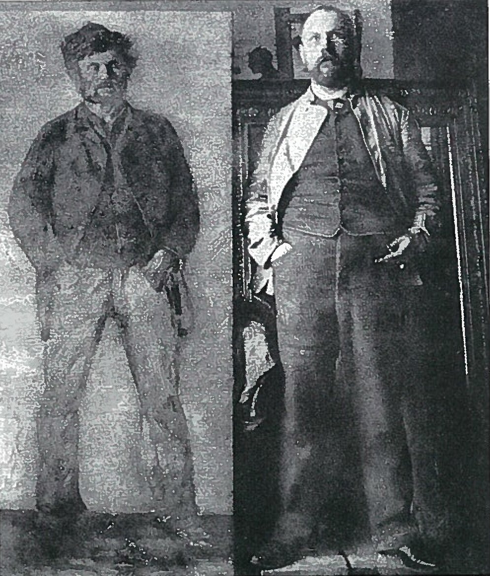 若い男の肖像; 1889年のスタジオ写真から復元 作： ロヴィス・コリント