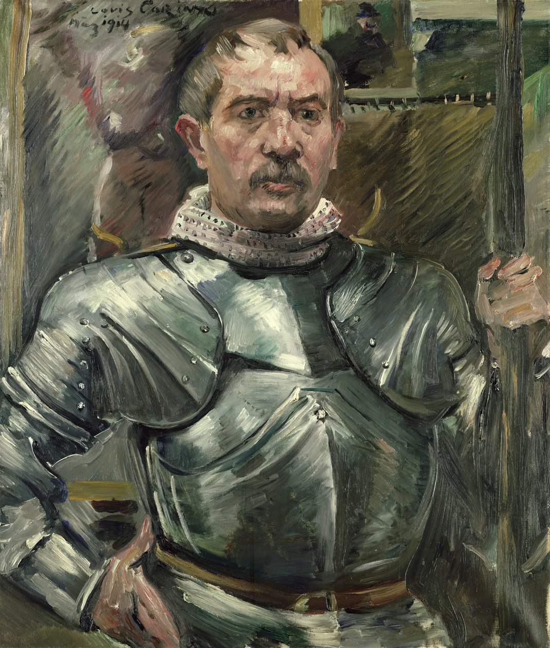 鎧の自画像、1914 作： ロヴィス・コリント
