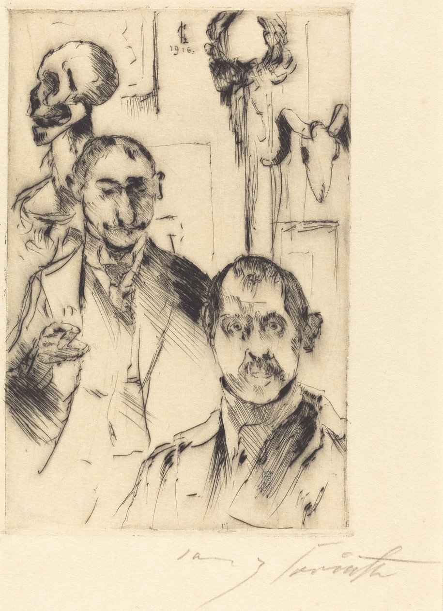 骸骨のある二重の肖像 骸骨のある二重の肖像」1916年。 作： ロヴィス・コリント