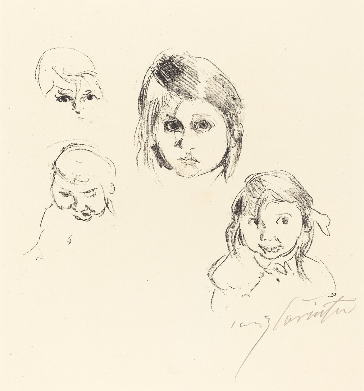 Kinderköpfe Heads of Children、1914年。 作： ロヴィス・コリント