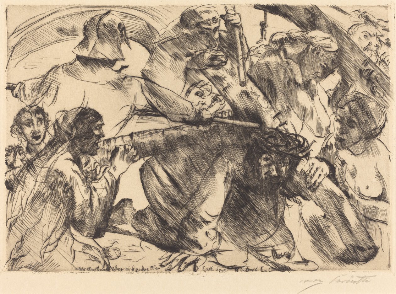 Kreuztragung Christ Bearing the Cross（十字架を背負うキリスト）、1916年。 作： ロヴィス・コリント