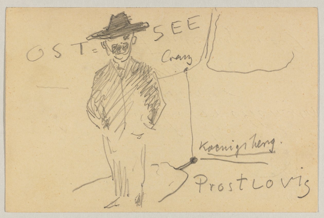 Lovis Corinth から Carl Strathmann へ: はがき、1903 年 4 月 10 日の消印 作： ロヴィス・コリント