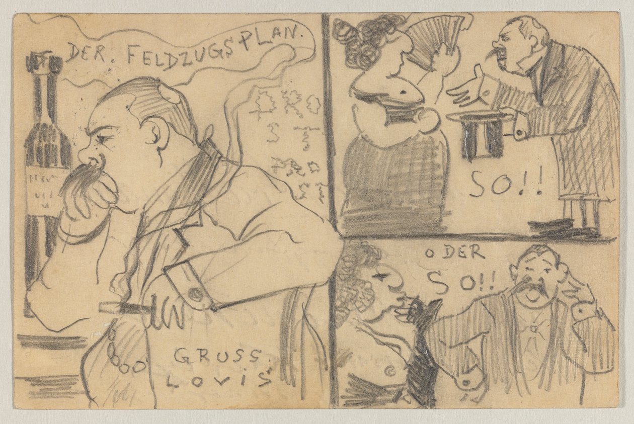 Lovis Corinth から Carl Strathmann へ: はがき、1898 年 12 月 12 日の消印 作： ロヴィス・コリント