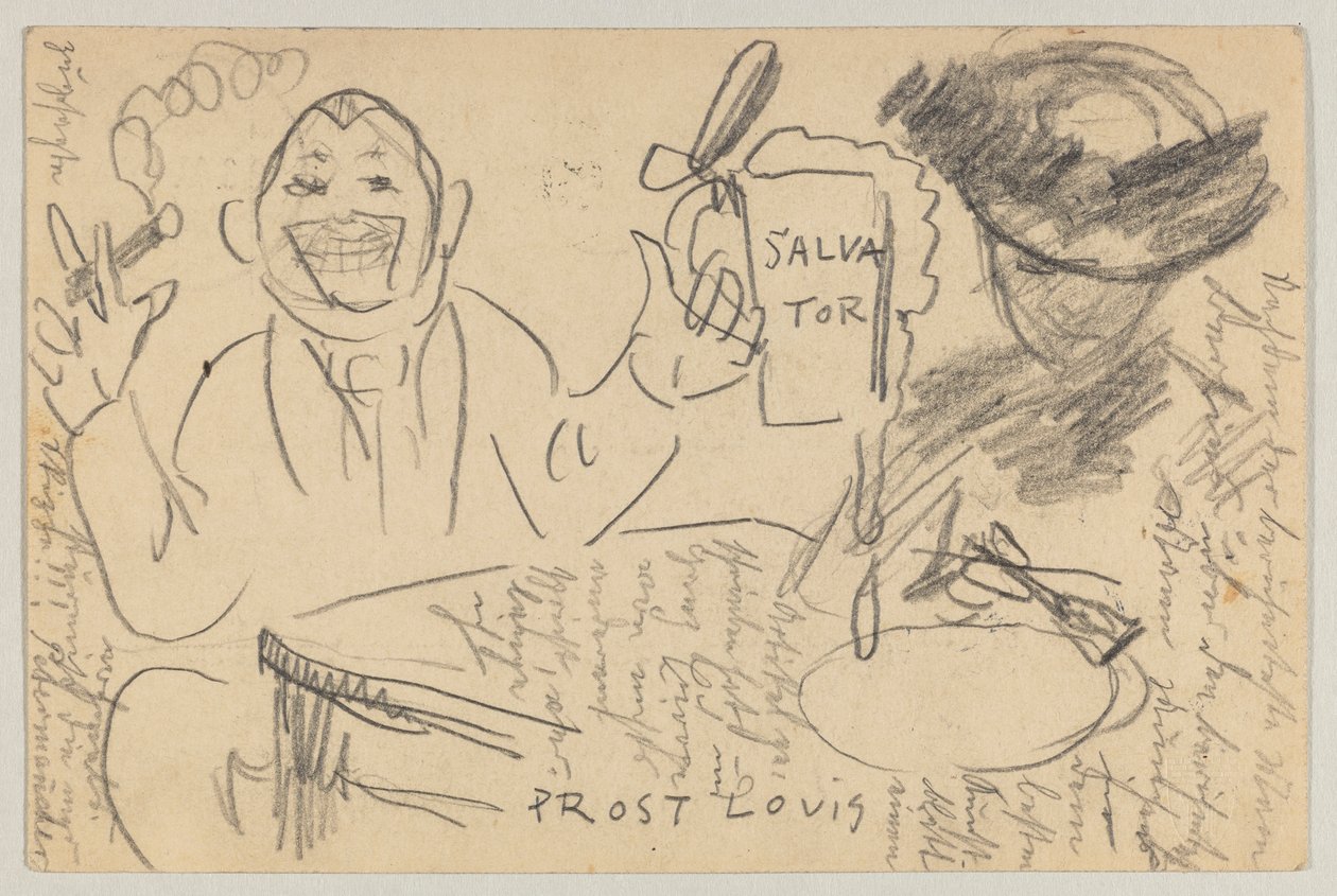 Lovis Corinth から Carl Strathmann へ: はがき、1903 年 3 月 13 日の消印 作： ロヴィス・コリント