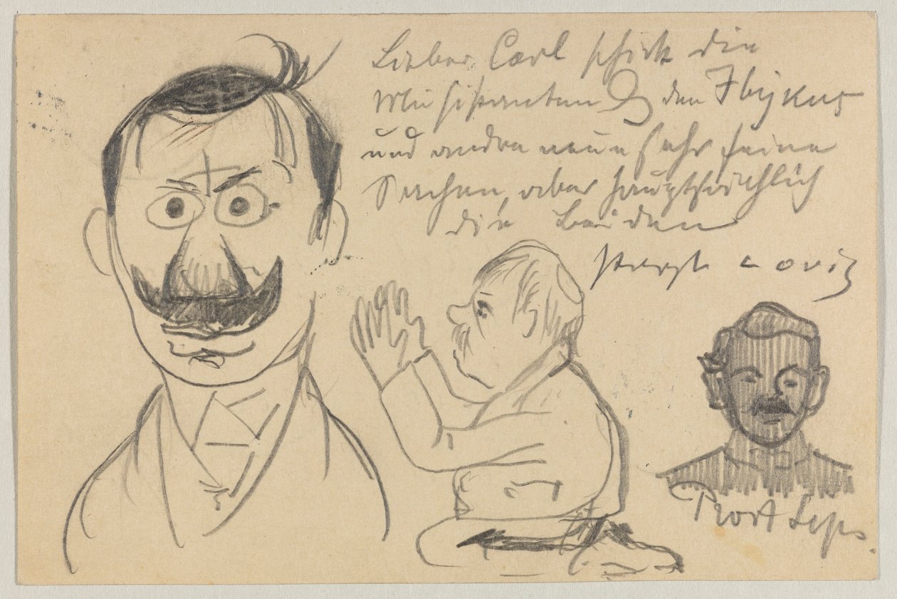 Lovis Corinth から Carl Strathmann へ: はがき、1903 年 1 月 30 日の消印 作： ロヴィス・コリント
