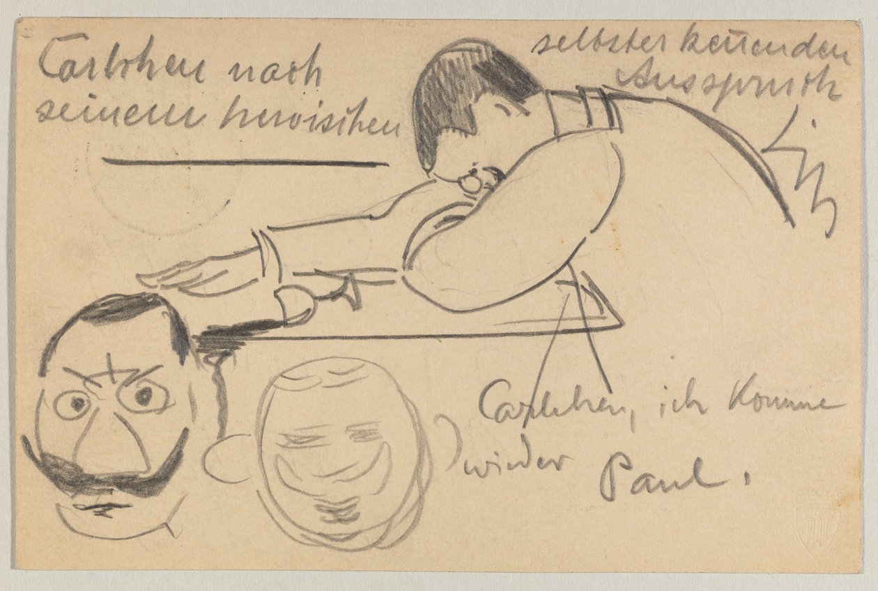 Lovis Corinth から Carl Strathmann へ: はがき、1903 年 1 月 8 日消印 作： ロヴィス・コリント