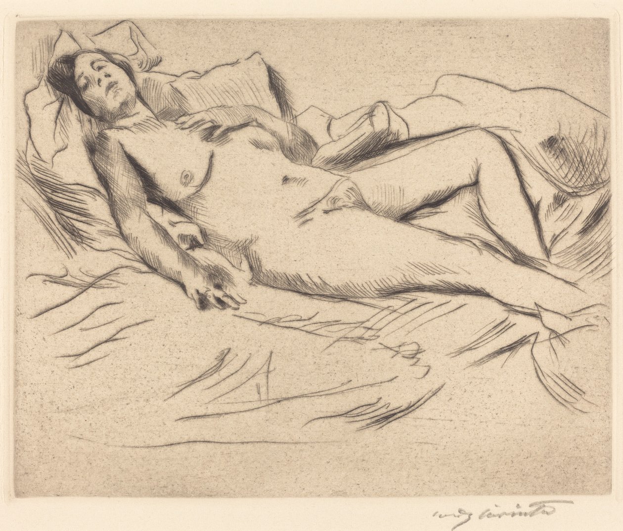眠る女、1912年。 作： ロヴィス・コリント