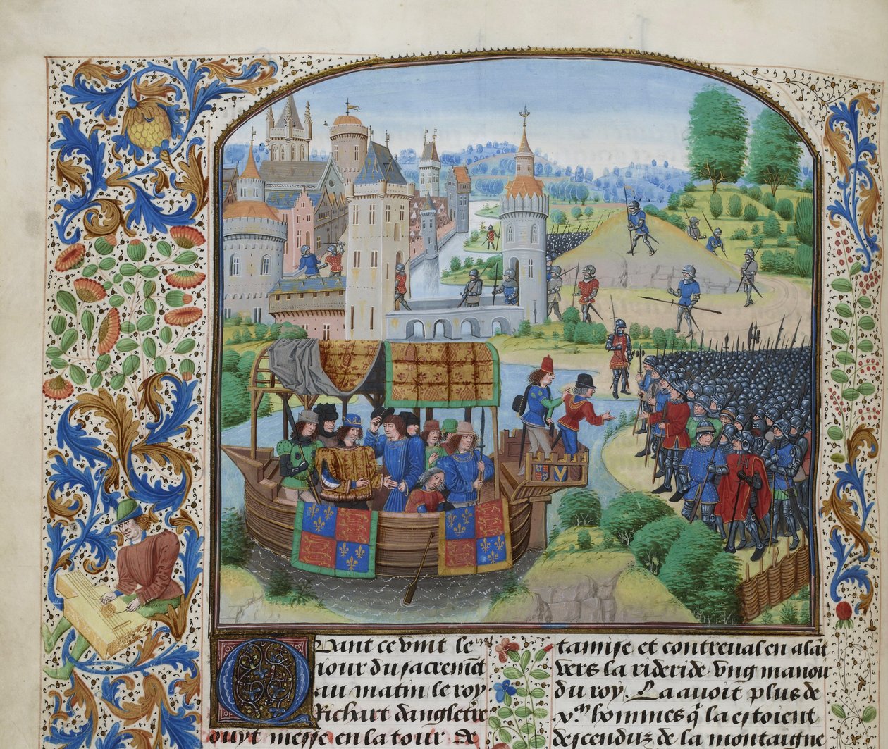 リチャード 2 世は、1381 年 6 月 14 日、1470 年から 1475 年頃に反乱軍と会談します。 作： ロイセットリーデット