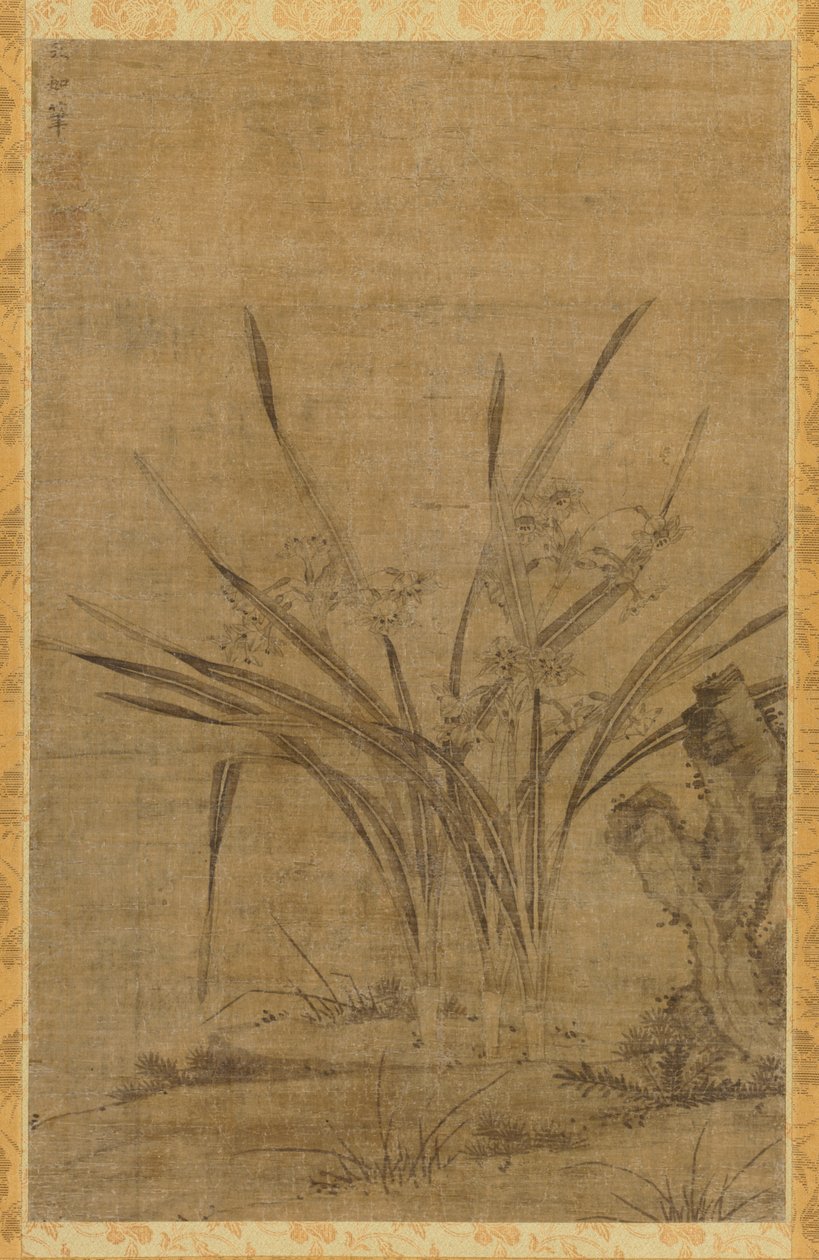 水仙と岩、1368-1644。 作： Lu Tianru