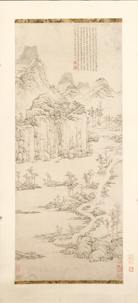 Ni Zan [1301-1374]、1567年後の山と小川の景観における道教の隠れ家 作： 陸志