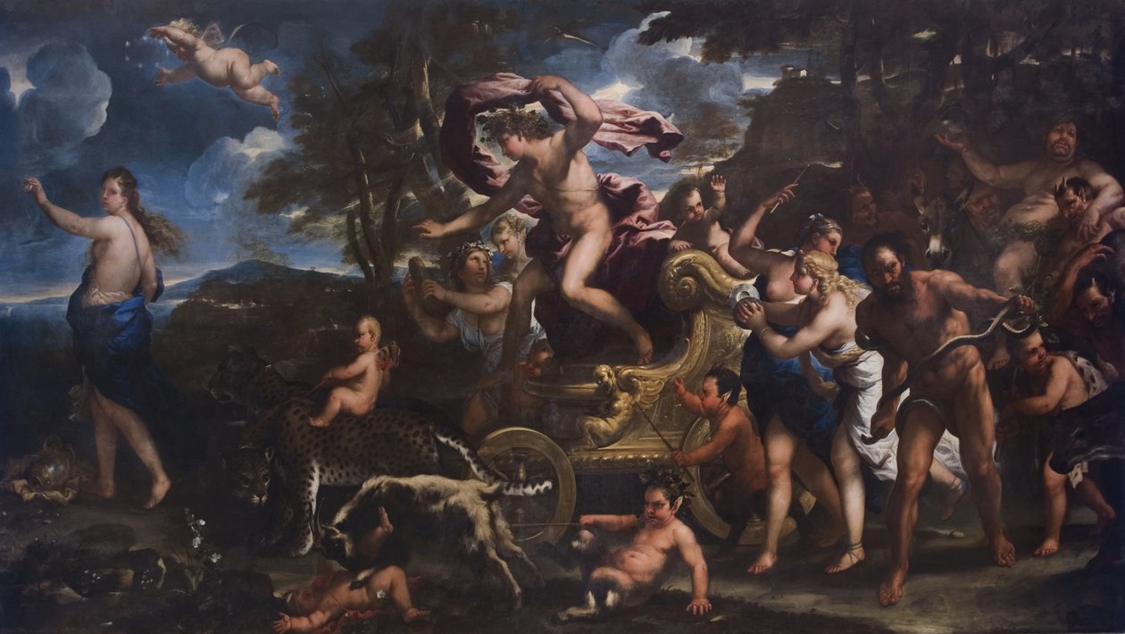 バッカスとアリアドネ、1677年 作： ルカ・ジョルダーノ