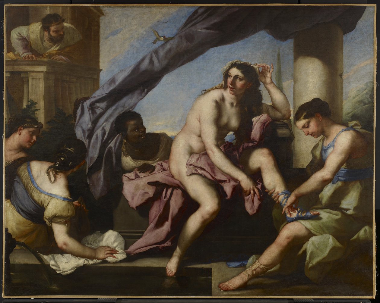 バトシェバのトイレ、1663年 作： ルカ・ジョルダーノ