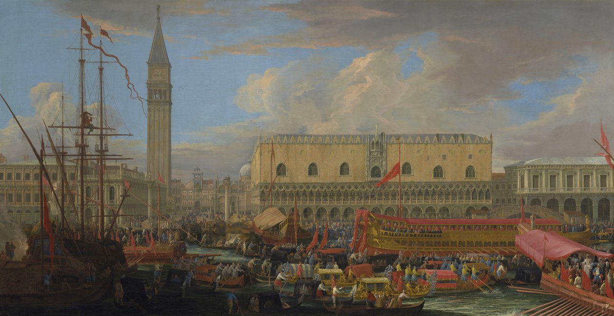 Bacino di San Marco、1710を出発するブチントロ 作： ルカ・カールバリス