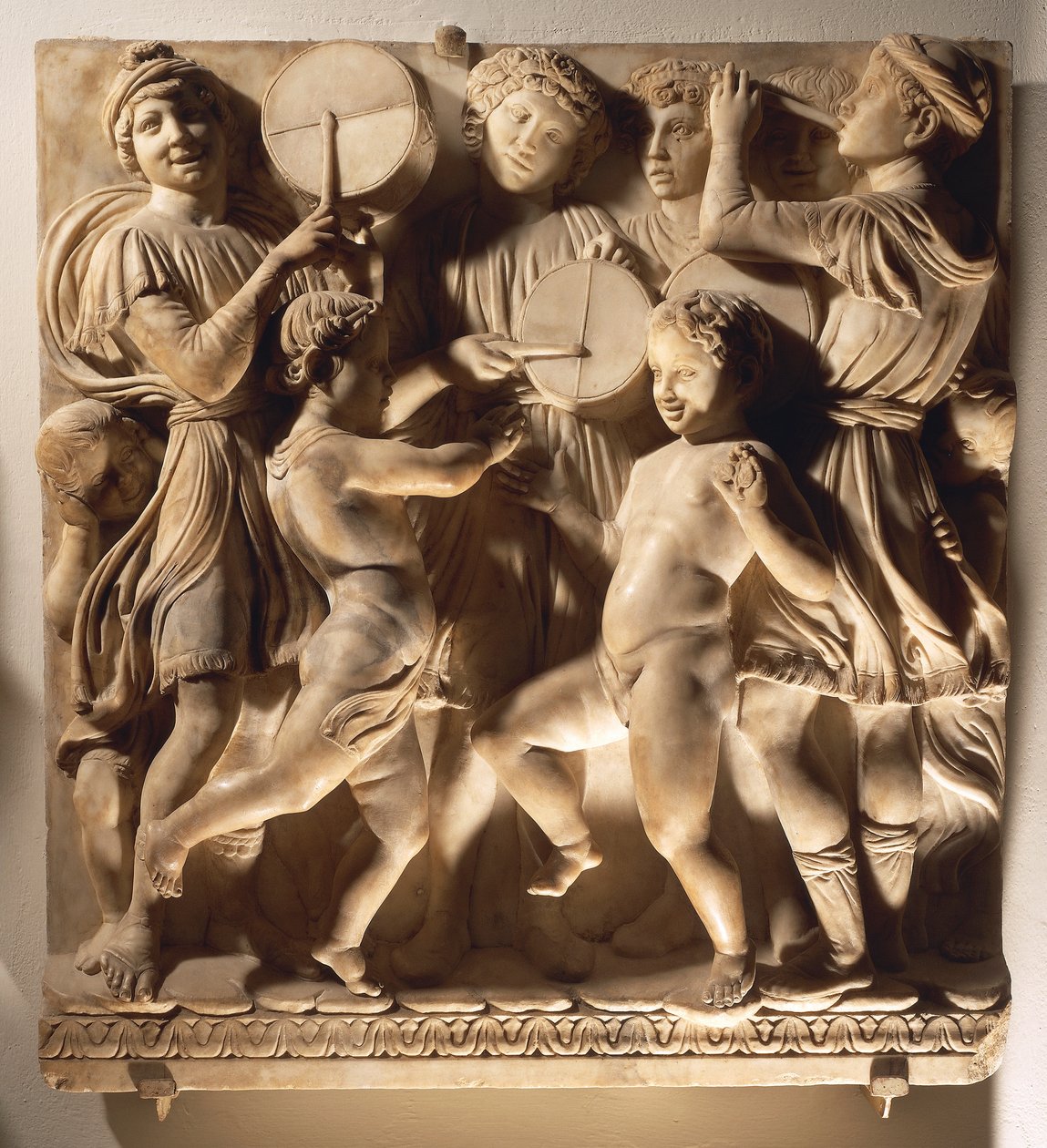 Laudate Eum in timpano（SALMO150、Laudate Dominum）、太鼓奏者とのパネル。 作： ルカ・デラ・ロッビア