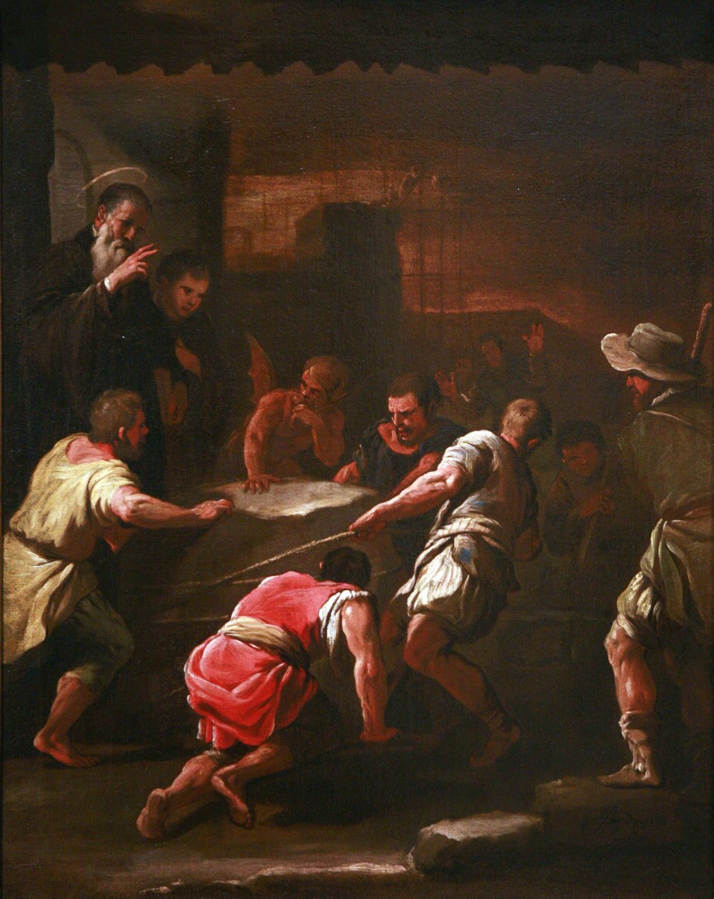 フランス語  Un miracle de saint Benoît 聖ベネディクトの奇跡 作： ルカ・ジョルダーノ