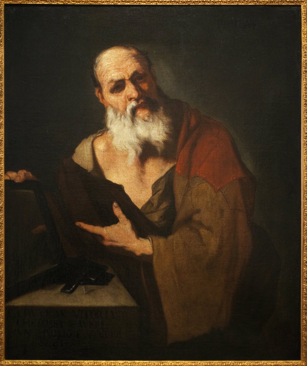 プラトン（紀元前424～348年）。ルカ・ジョルダーノ（1634-1705）による絵画、油彩・キャンバス 作： ルカ・ジョルダーノ