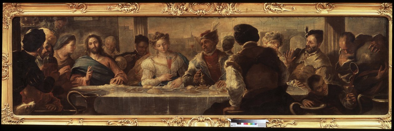 「カナの結婚式」（カナの奇跡）ルカ・ジョルダーノ（1632-1705）の絵画プーシキン美術館、モスクワ 作： ルカ・ジョルダーノ