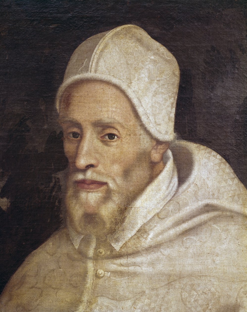 ルカ・ロンギ (1507-1580) が描いた、教皇パウロ 3 世 (1468-1549) の肖像 作： ルカ・ロンギ