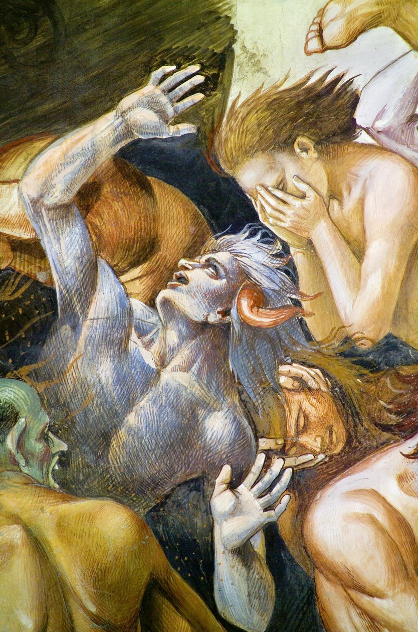 最後の審判」のフレスコ画より「地獄に堕ちた人々 作： ルカ・シニョレッリ