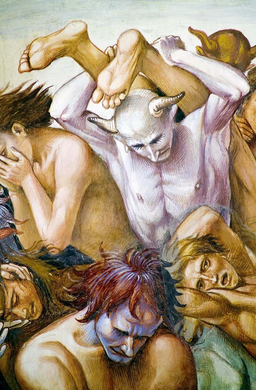 最後の審判」のフレスコ画より「地獄に堕ちた人々 作： ルカ・シニョレッリ
