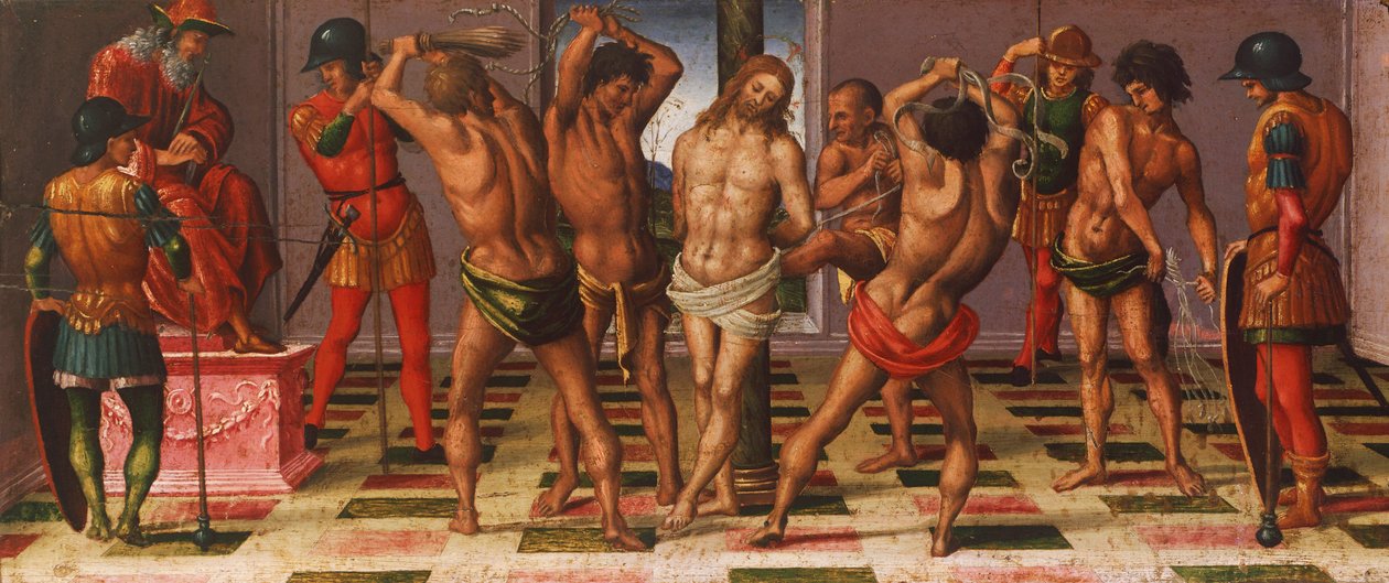 キリストの物語：ルカ・シニョレッリによる鞭打ち（1445年頃～1523年頃） 作： ルカ・シニョレッリ